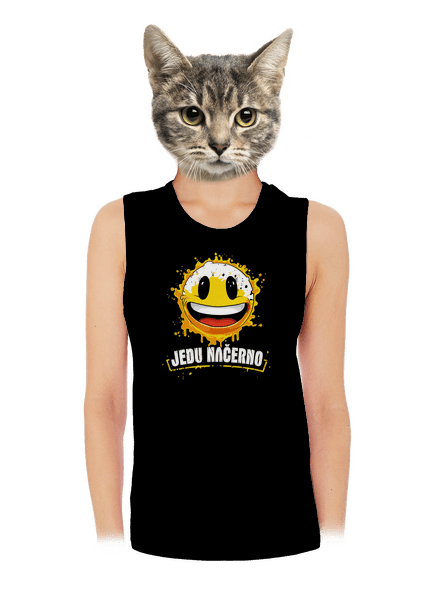 Jedu načerno dámské tílko volné Black