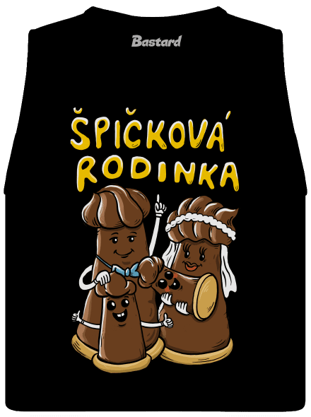 Špičková rodina II dámské tílko volné Black