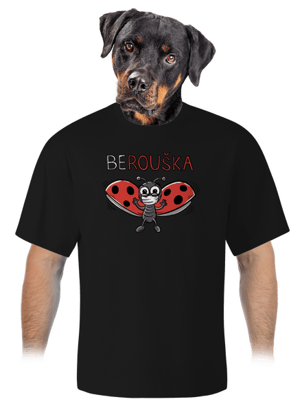 Berouška unisex tričko oversized Black