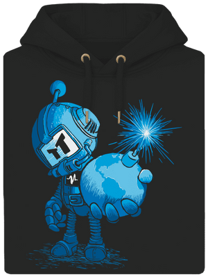 Časovaná bomba unisex mikina premium Dark Black