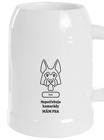 Nemůžu, mám psa půllitr White
