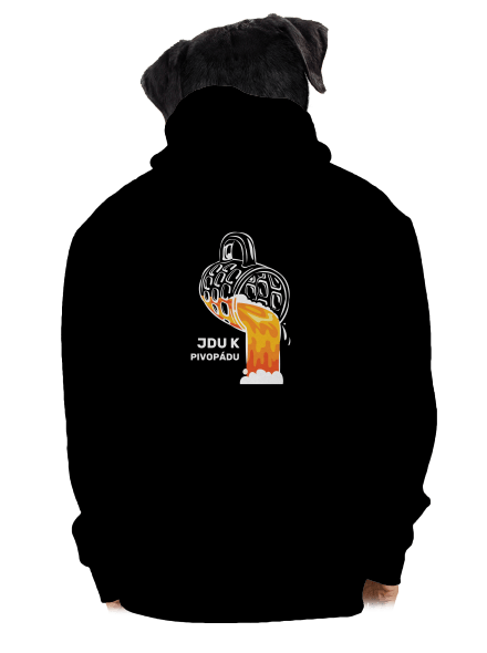 Pivopád pánská mikina na zip Black