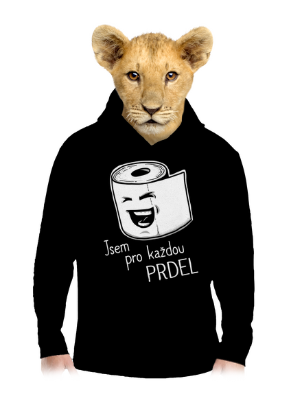 Prdel dětská mikina klokanka Black