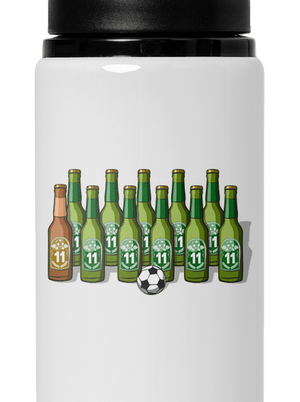 Fotbalová jedenáctka lahev na vodu White