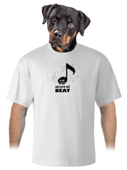 Nechte mě beat unisex tričko oversized White