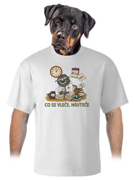Co se vleče, neuteče unisex tričko oversized White