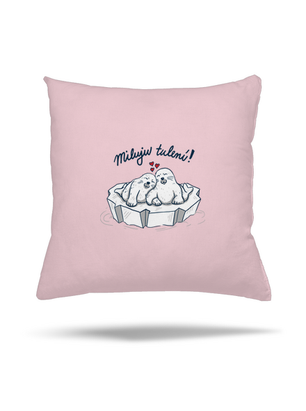 Miluju tulení polštář Light Pink