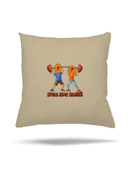 Spolu jsme silnější polštář Beige