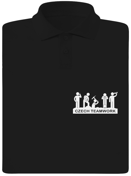 Czech Teamwork pánská polokošile Black