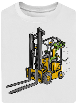 Ještěrka  unisex tričko oversized White