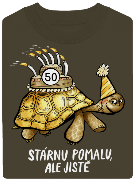 Stárnu pomalu unisex mikina bez kapuce Urban Khaki