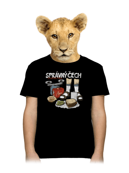 Správný Čech dětské tričko Black
