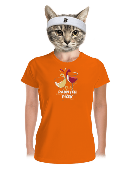 Klub řádných píček dámské sportovní tričko Neon Orange