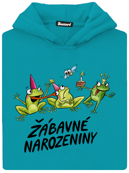 Žábavné narozeniny dětská mikina klokanka Hawaiian Blue