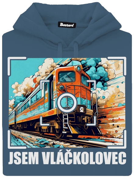 Jsem vláčkolovec dámská mikina klokanka Denim