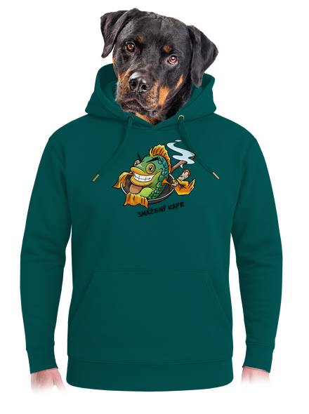 Smažený kapr unisex mikina premium Emerald Green