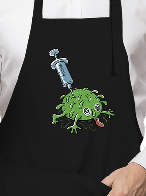 Zapíchlý covid zástěra Black