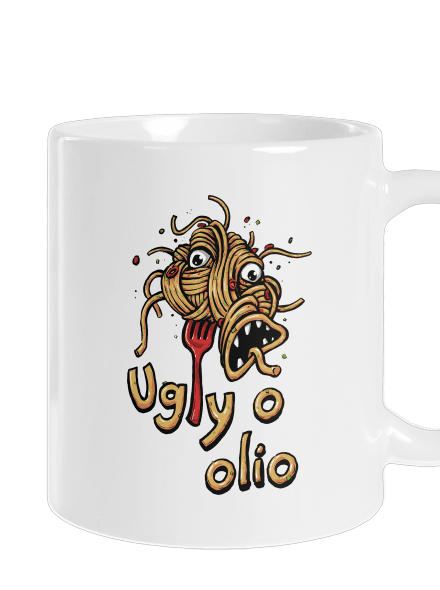 Ugly o olio klasický hrnek White