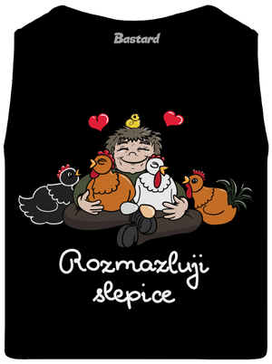 Rozmazluji slepice pánské tílko Black