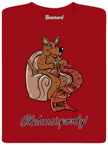 Pletu si povely pánské dlouhý rukáv Red