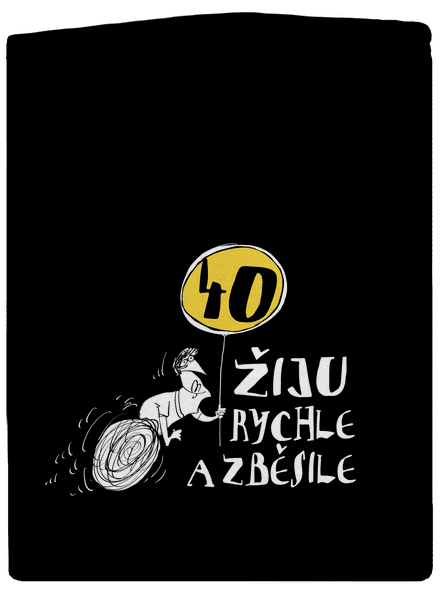 Žiju rychle a zběsile pánská mikina na zip Black