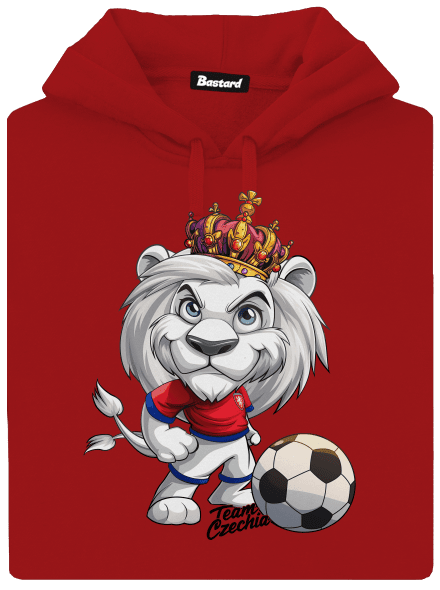 Fotbalový lev dámská mikina klokanka Red Mal