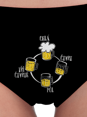 Pivní hodiny dámské kalhotky Black
