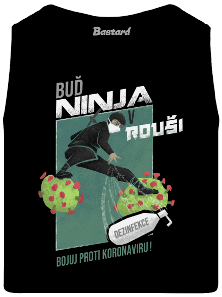 Ninja v rouši pánské tílko Black