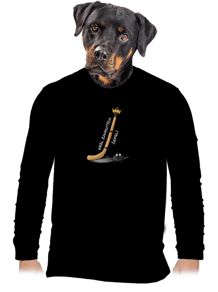 Král zahnutých čepelí - hokej pánské dlouhý rukáv Black