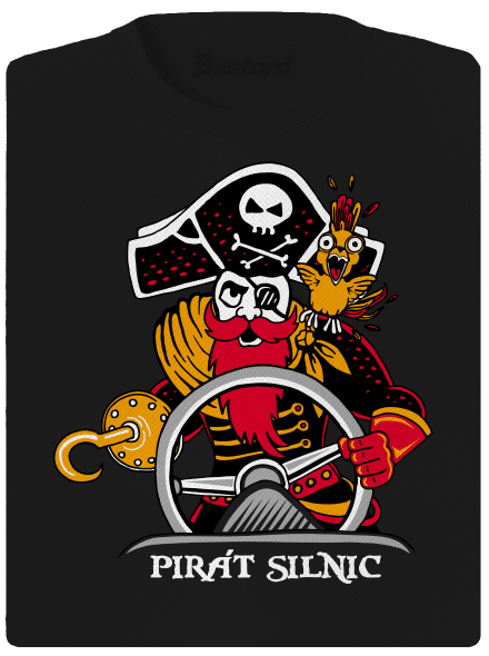 Pirát silnic dámské sportovní tričko Black