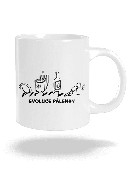 Evoluce pálenky velký hrnek White