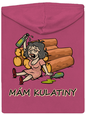 Mám kulatiny dámská mikina na zip Magenta