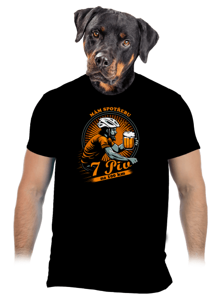 Spotřeba 7 na 100 pánské tričko Black