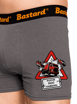 Řidič kamionu boxerky Gray Melange