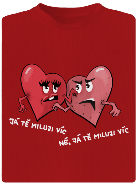 Srdíčka pánské sportovní tričko Red Mal