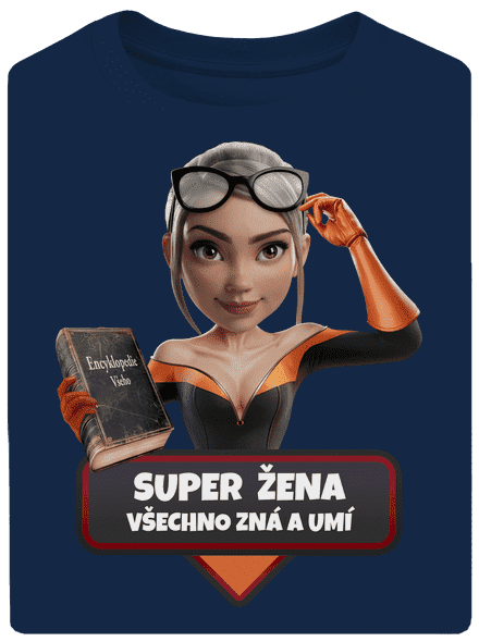 Super máma unisex tričko oversized Midnight Blue