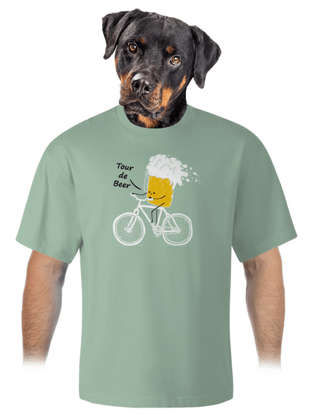 Tour de beer unisex tričko oversized Sage