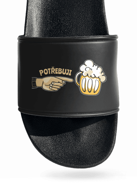 Rodinné potřeby pantofle Black