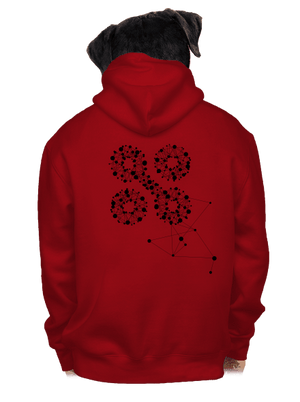 NYX Síť 15 let – černý potisk pánská mikina na zip Red