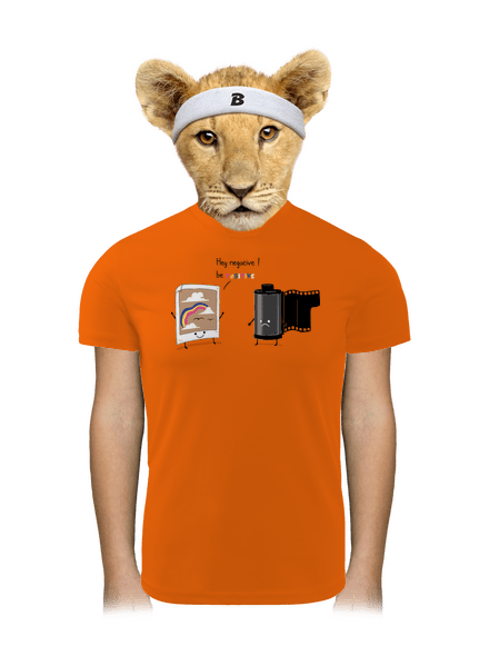Buď pozitivní dětské sportovní tričko Neon Orange