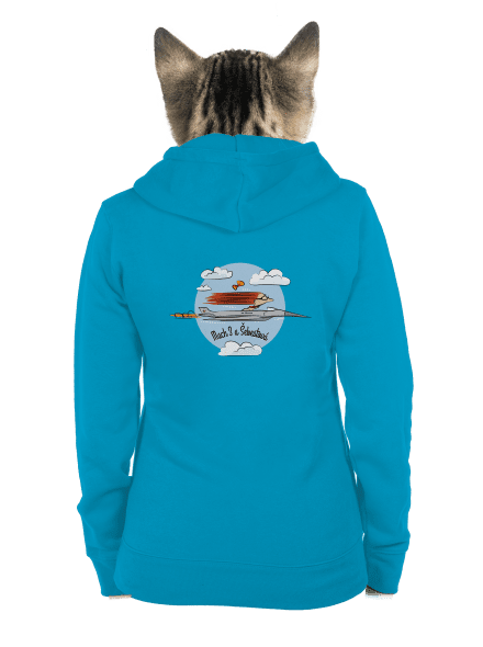 Mach 3 dámská mikina na zip Blue Atol