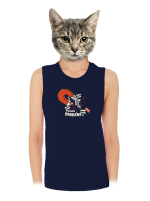 Magnet na problémy dámské tílko volné Navy