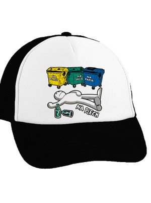 Tříděný odpad kšiltovka truckerka Black cap