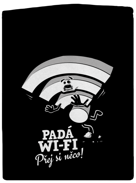 Padá wi-fi dámská mikina na zip Black