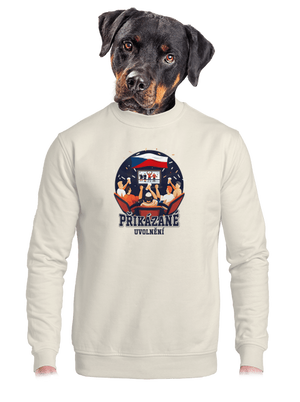 Přikázané uvolnění unisex mikina bez kapuce Off White