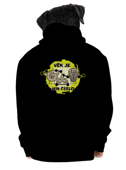 Věk je jen číslo pánská mikina na zip Black