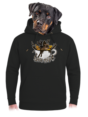 Hafo kafo unisex mikina premium Dark Black