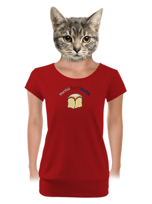 Poctivá buchta a klobása dámské tričko s lemem Red Mal