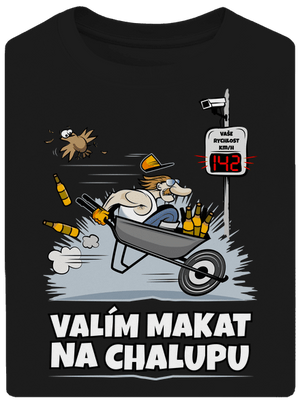 Valím na chalupu unisex tričko oversized Black