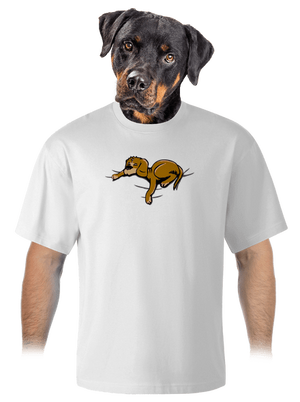 Spící pes unisex tričko oversized White